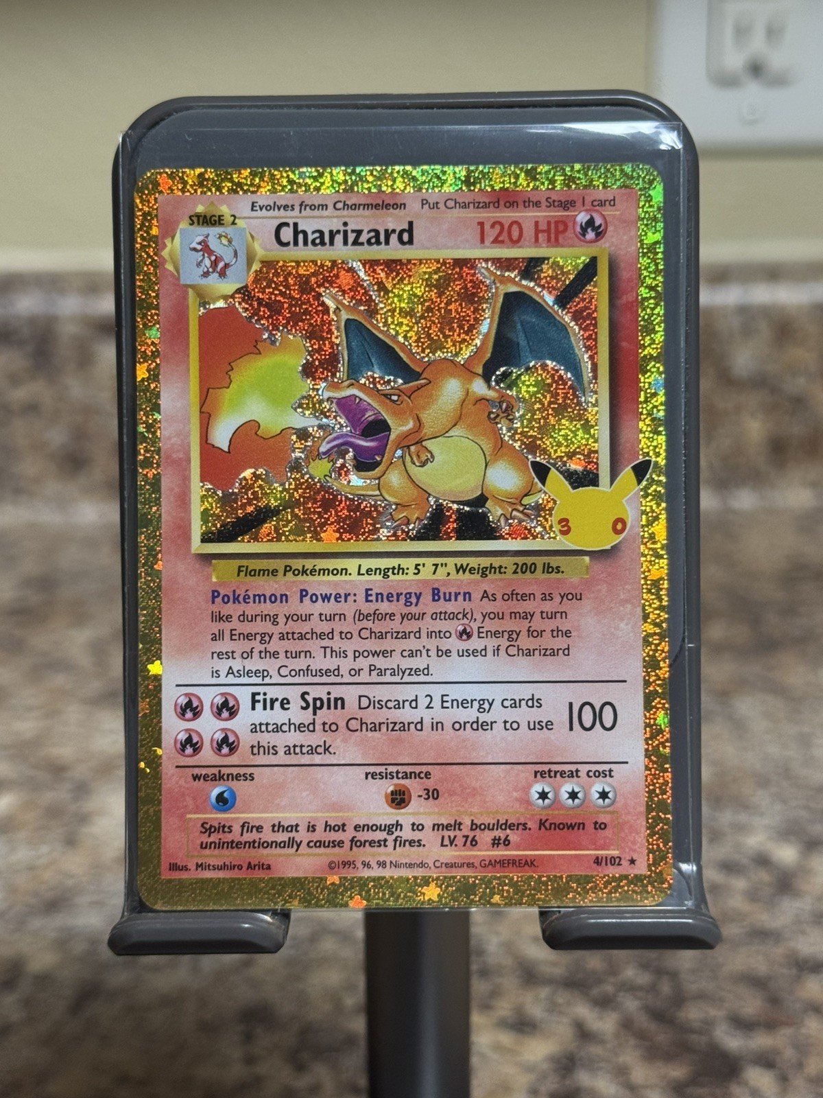 2026 Pokemon 30th Anniversary Charizard 4/102 Gold Border Holo Classic 2026 Pokemon 30th Anniversary Charizard 4/102 Gold Border Holo Classic