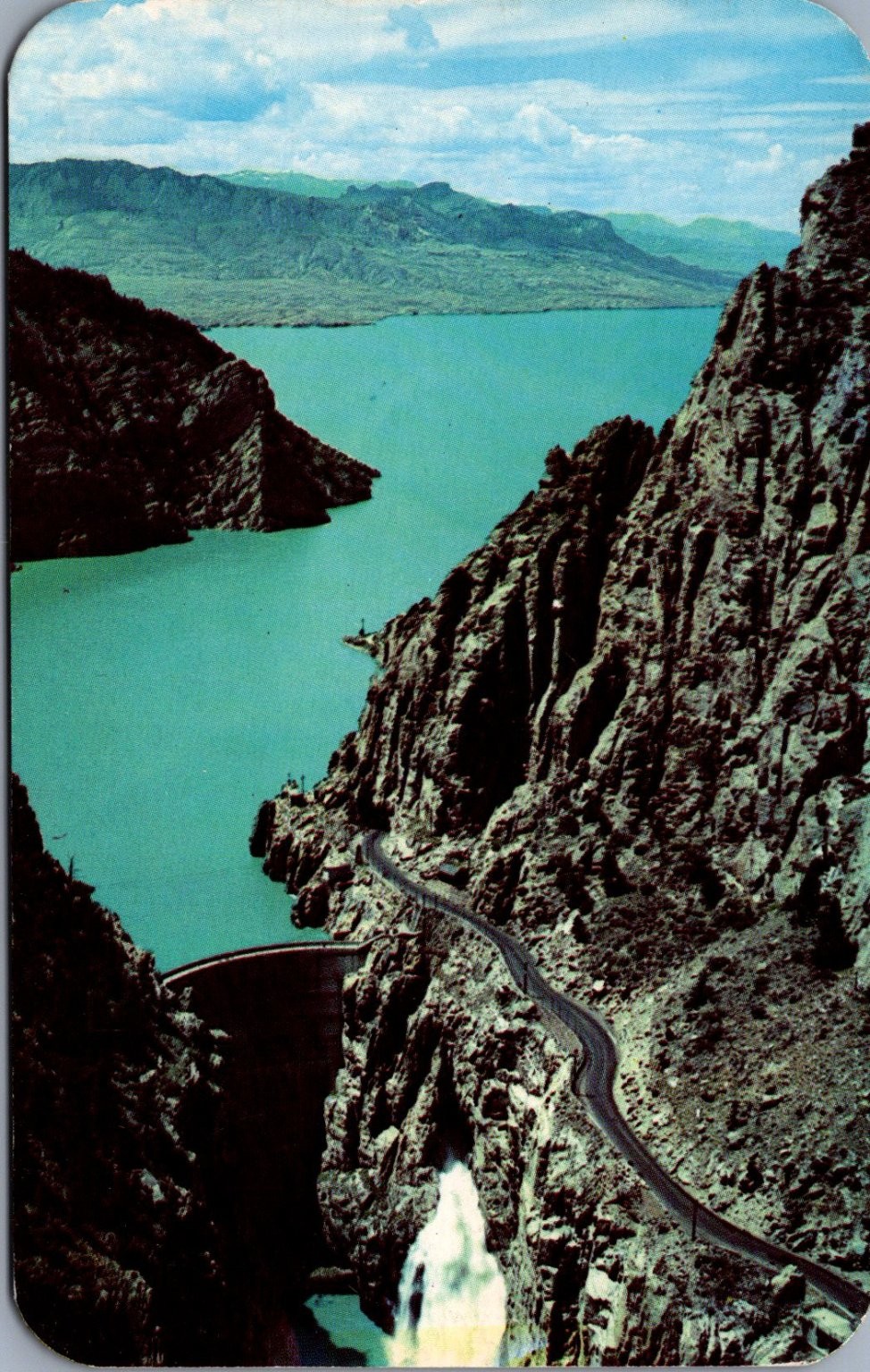 Buffalo Bill Dam Shoshone Canyon Cody Road Yellowstone Park Chrome Postcard Buffalo Bill Dam Shoshone Canyon Cody Road Yellowstone Park Chrome Postcard