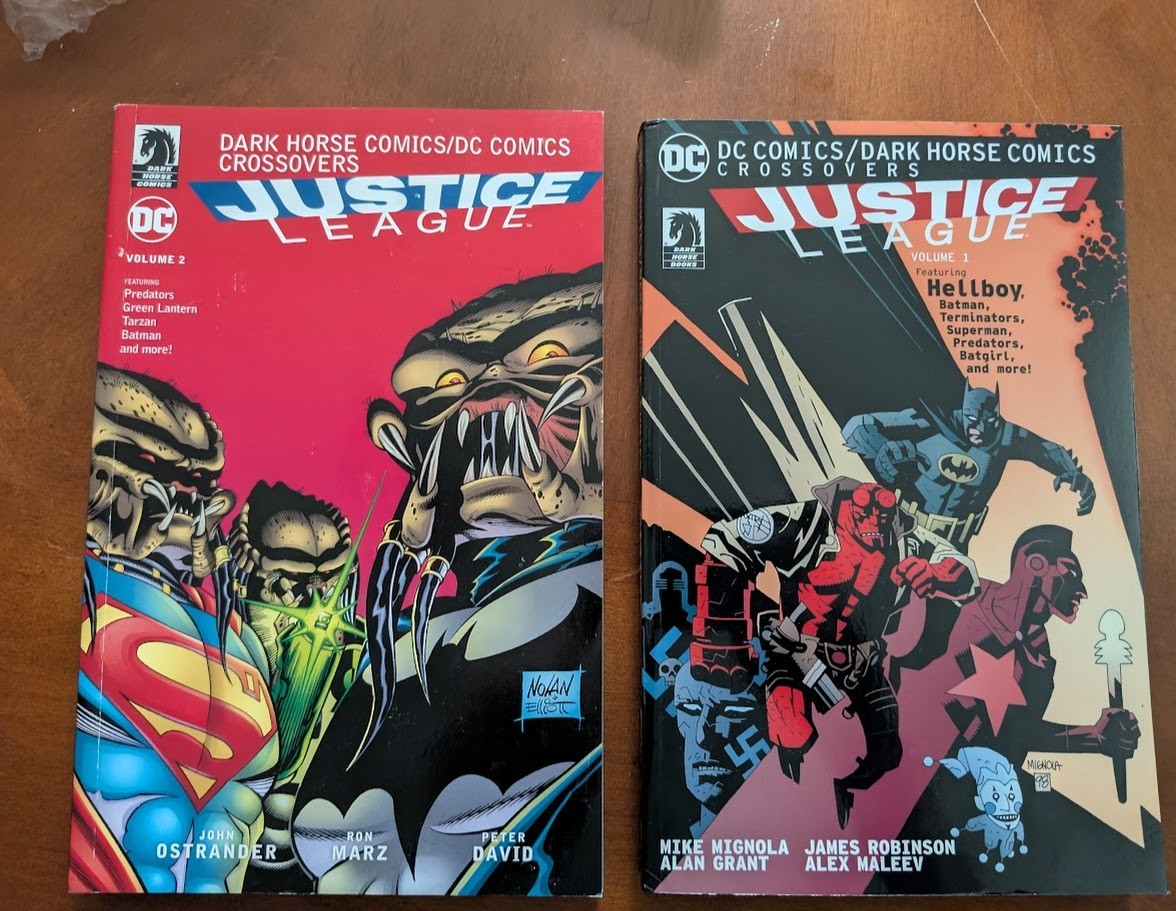 DC Comics Dark Horse Crossovers Justice League Vol 1 & 2 TPB Set OOP Complete DC Comics Dark Horse Crossovers Justice League Vol 1 & 2 TPB Set OOP Complete