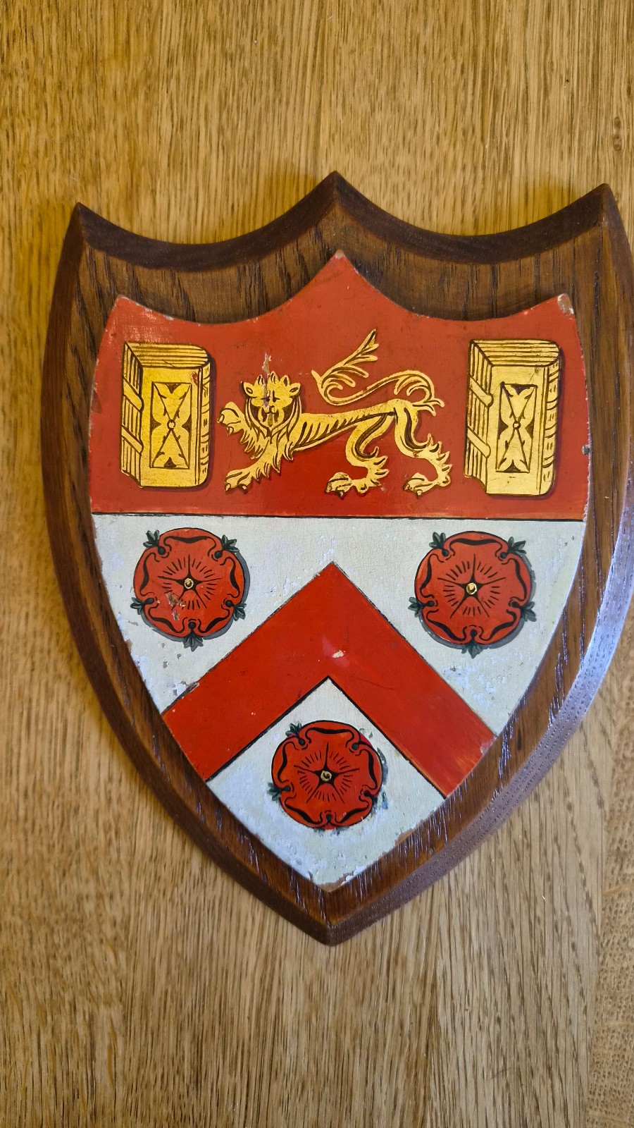 Vintage Trinity College Cambridge Oak Wall Plaque Shield Vintage Trinity College Cambridge Oak Wall Plaque Shield