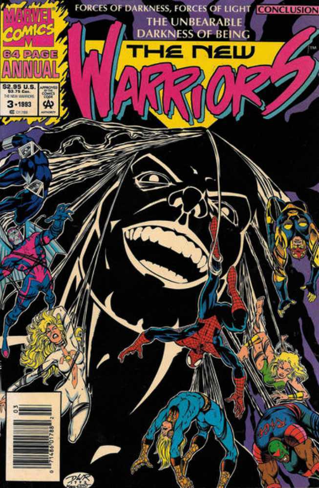 The New Warriors Annual #3 Polybagged Newsstand Cover (1991-1994) Marvel