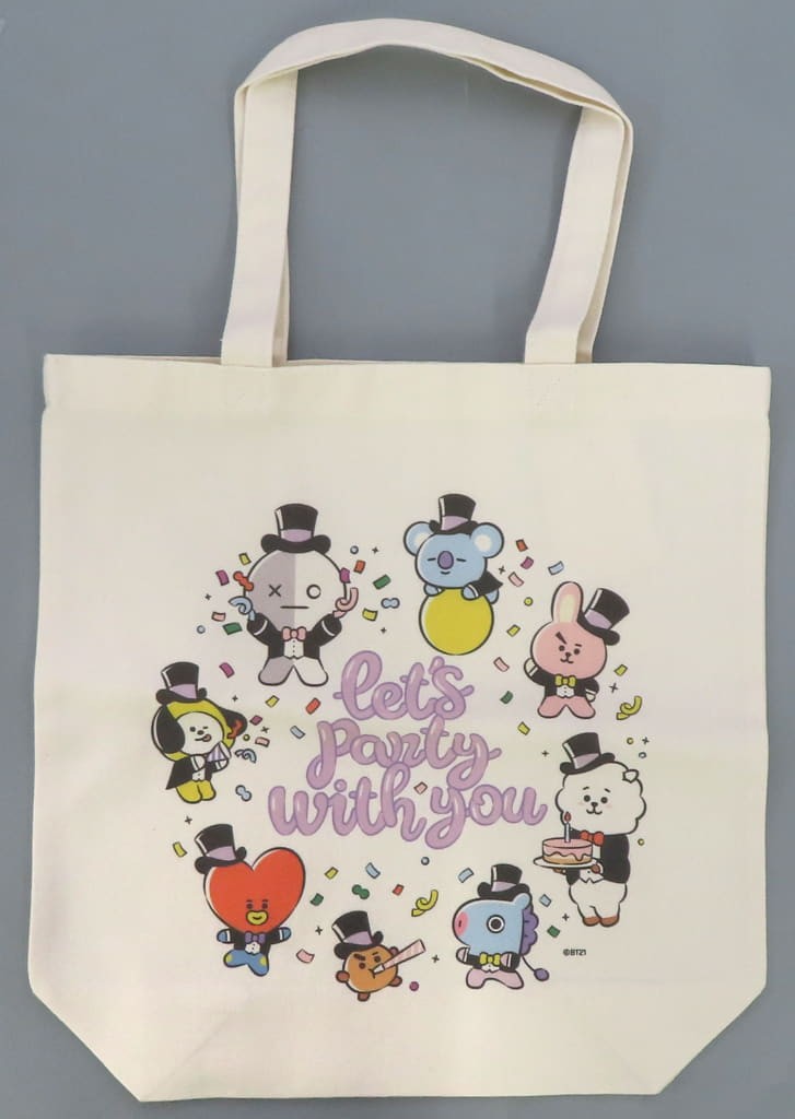 BT21 Tote Bag Let's Party With You Japan Used Japan