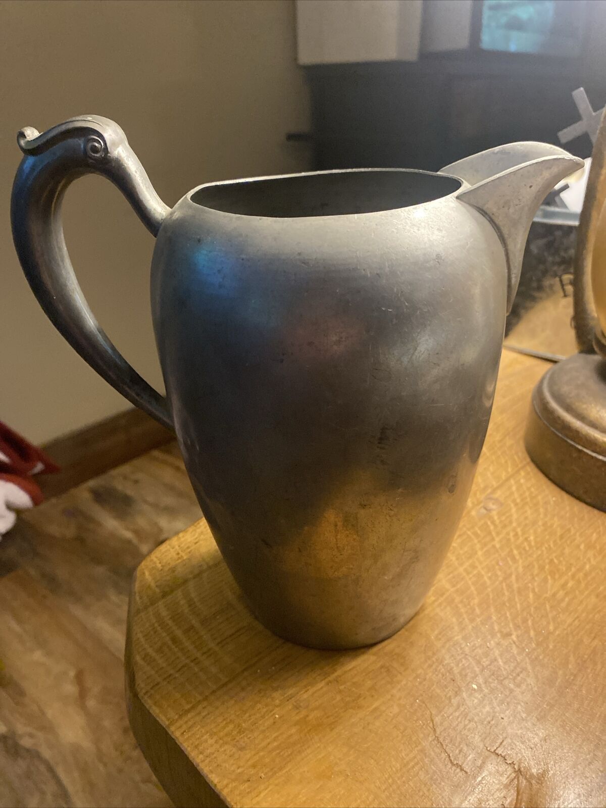pewter pitcher vintage 128