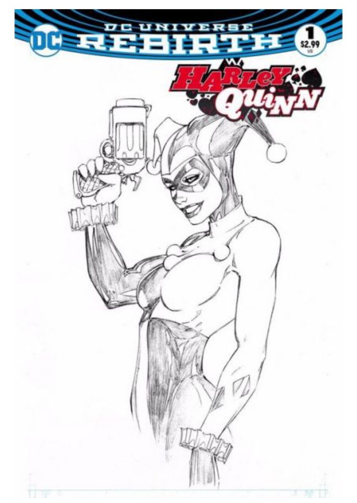 Harley Quinn #1 • Michael Turner • Aspen Comics Sketch Variant • DC Rebirth 2016