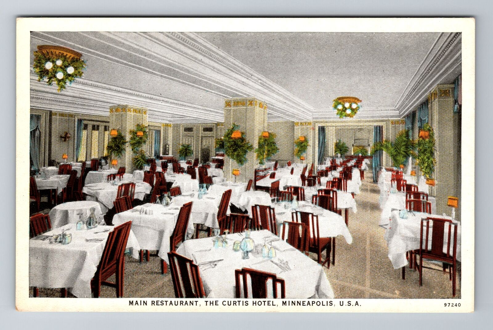 Minneapolis MN-Minnesota, the Curtis Hotel Advertising, Antique Vintage Postcard