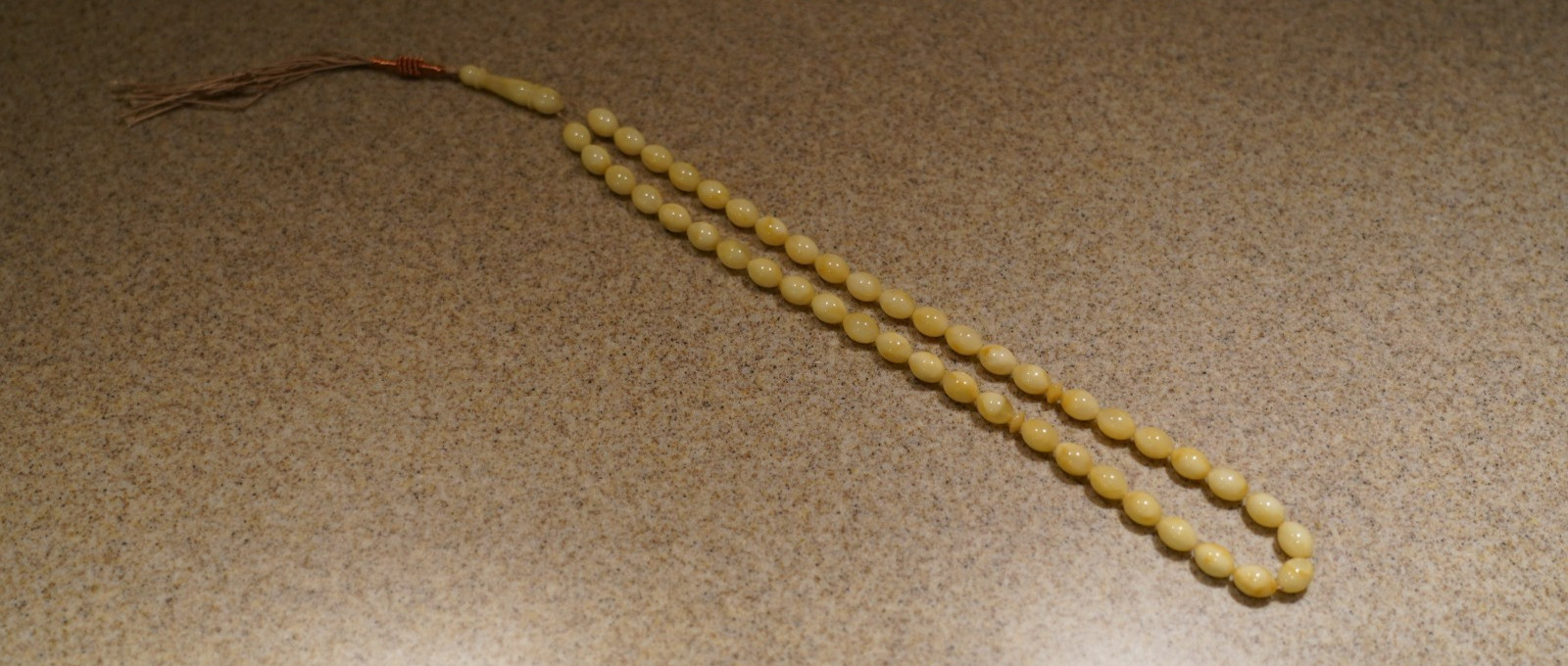 Natural Baltic Amber Prayer 45 Olive Beads Misbaha Tasbih Komboloi Rosary 28g