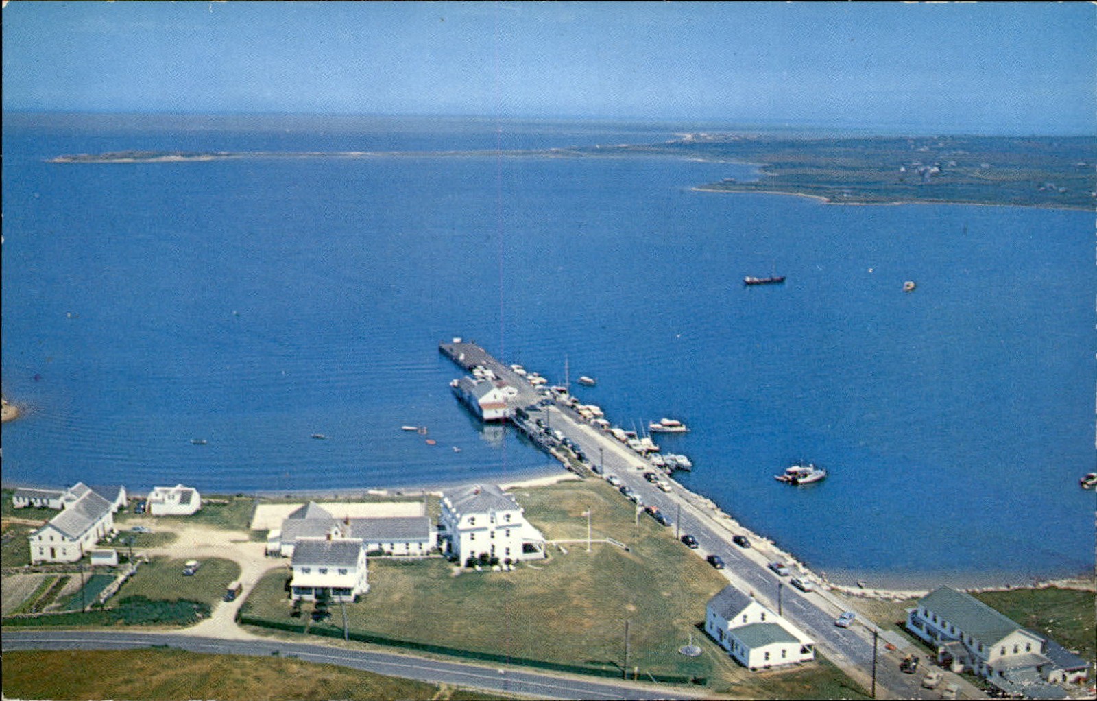 Block Island RI Narragansett Inn and Cottages c1940s-50s Vintage Postcard