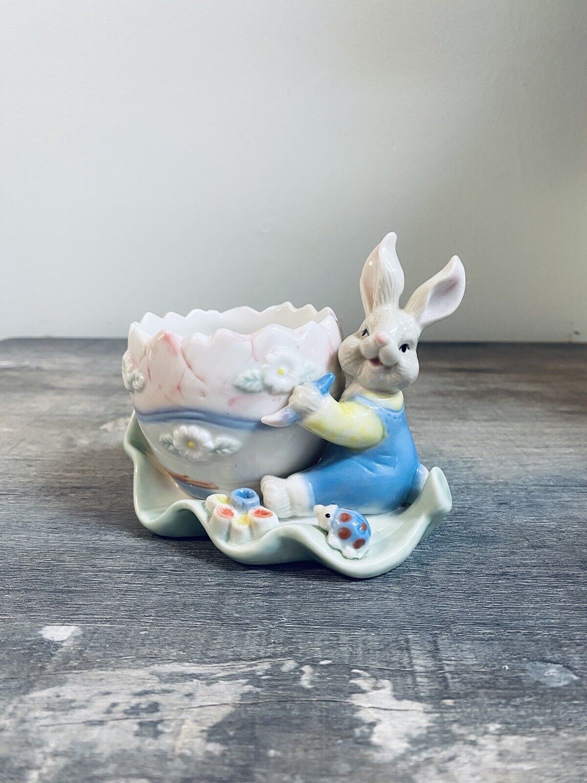 Vintage Ceramic Bunny Rabbit Small Planter 