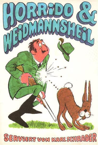 DDR: 8 Postcards 'Horrido & Weidmannsheil: Schrader', Folder, Unused