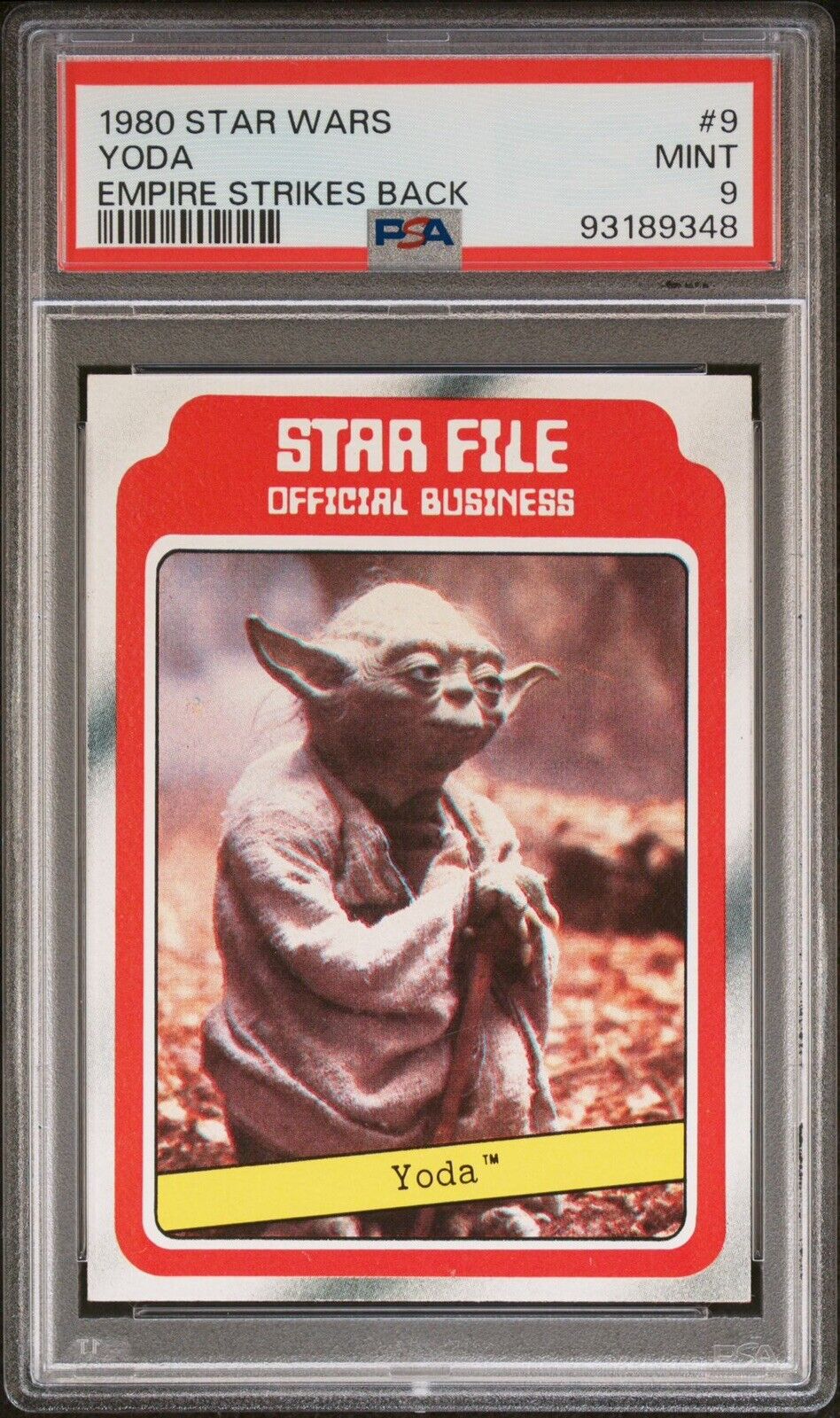 1980 Topps Star Wars Empire Strikes Back #9 Yoda 