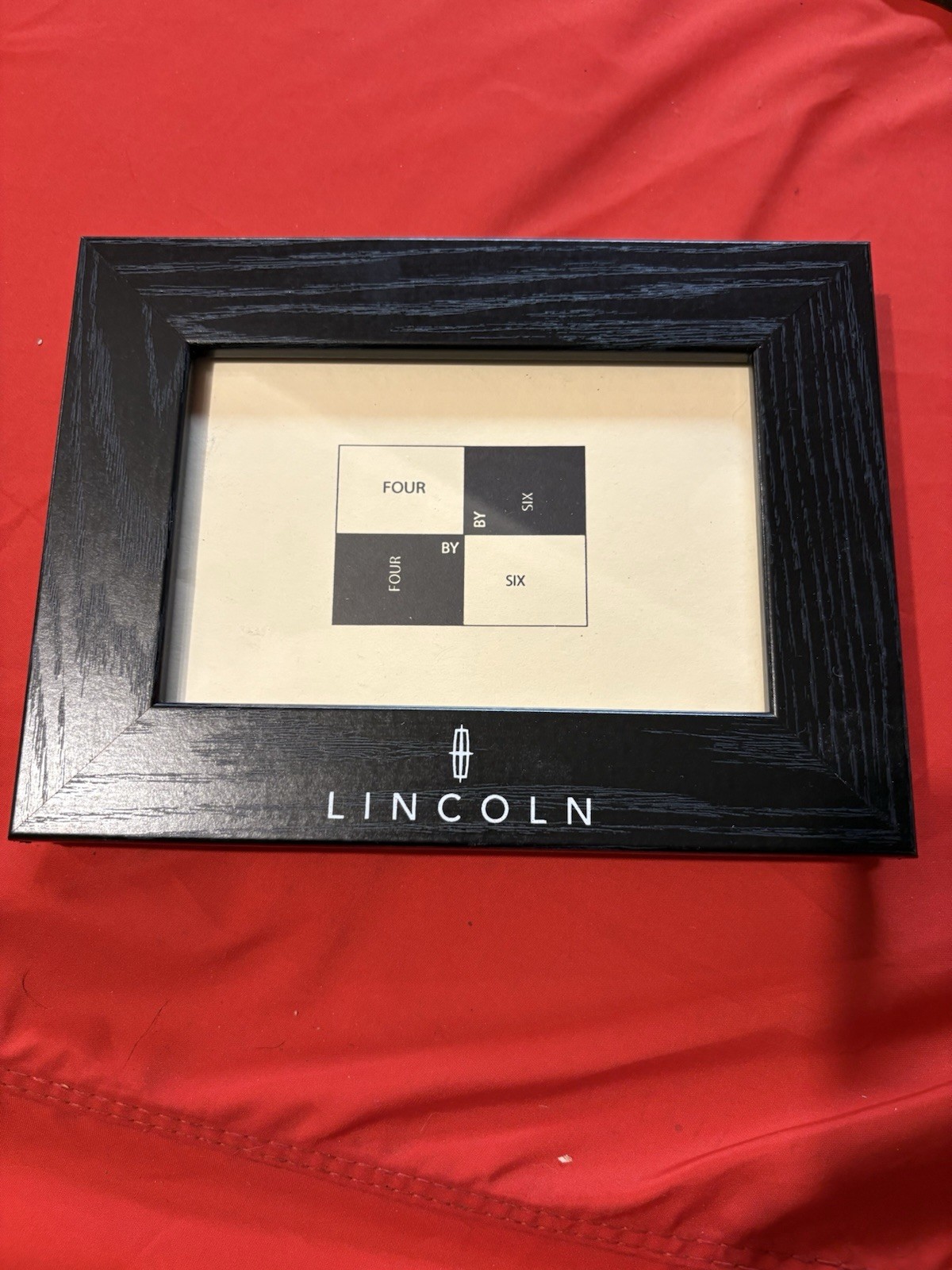 Lincoln / Ford Motor Company Picture Frame Wood 4X6 Black Ford  OEM Vintage -NEW