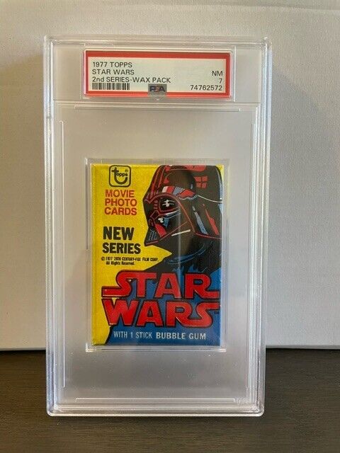 1977 Topps Star Wars 2nd Series Wax Pack Sealed PSA 7