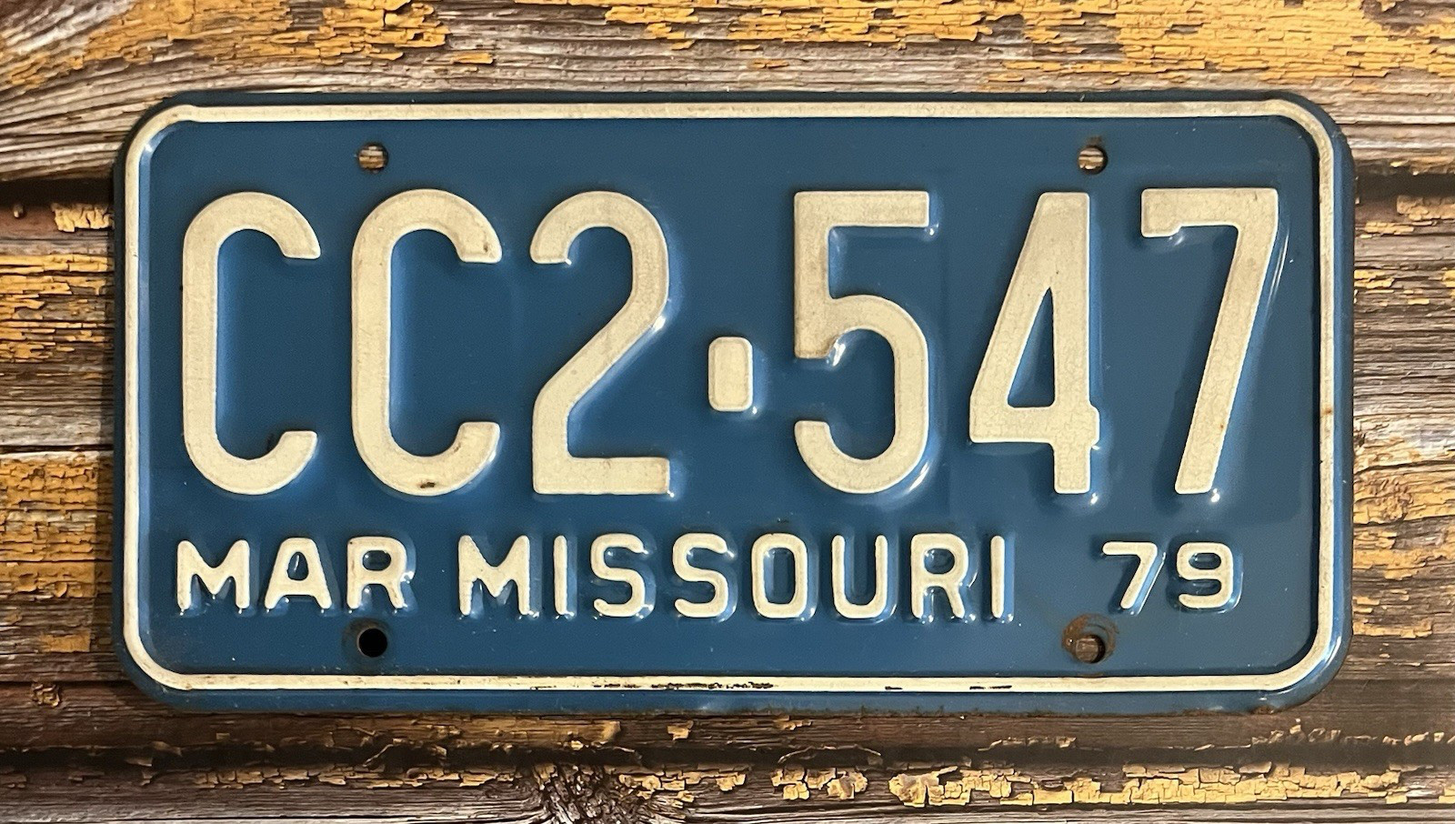 1979 Missouri Automobile License Plate CC2-547 1979 Missouri Automobile License Plate CC2-547