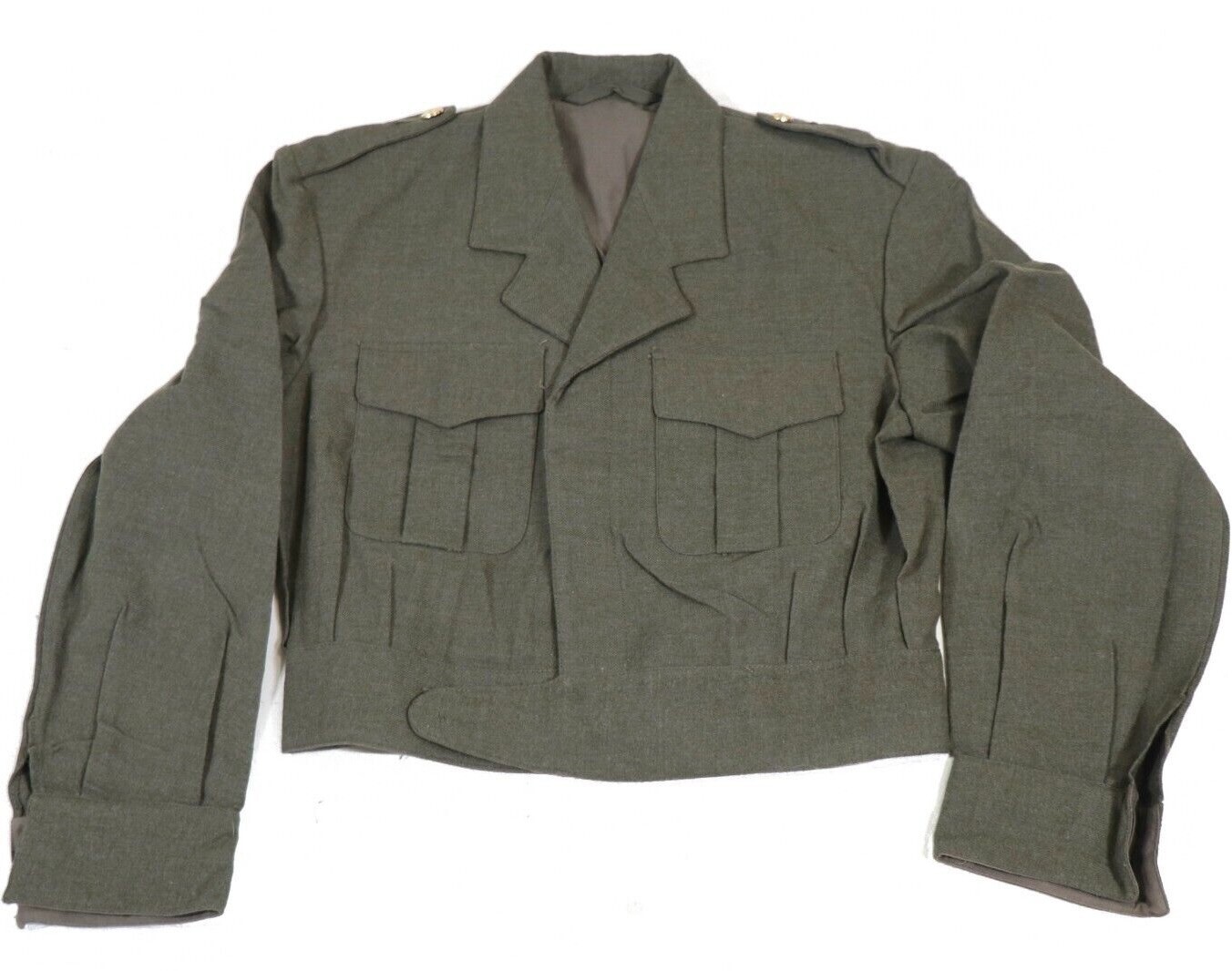 XSmall Authentic Belgian Belgium Army Field Ike Jacket Olive OD Eisenhower wool