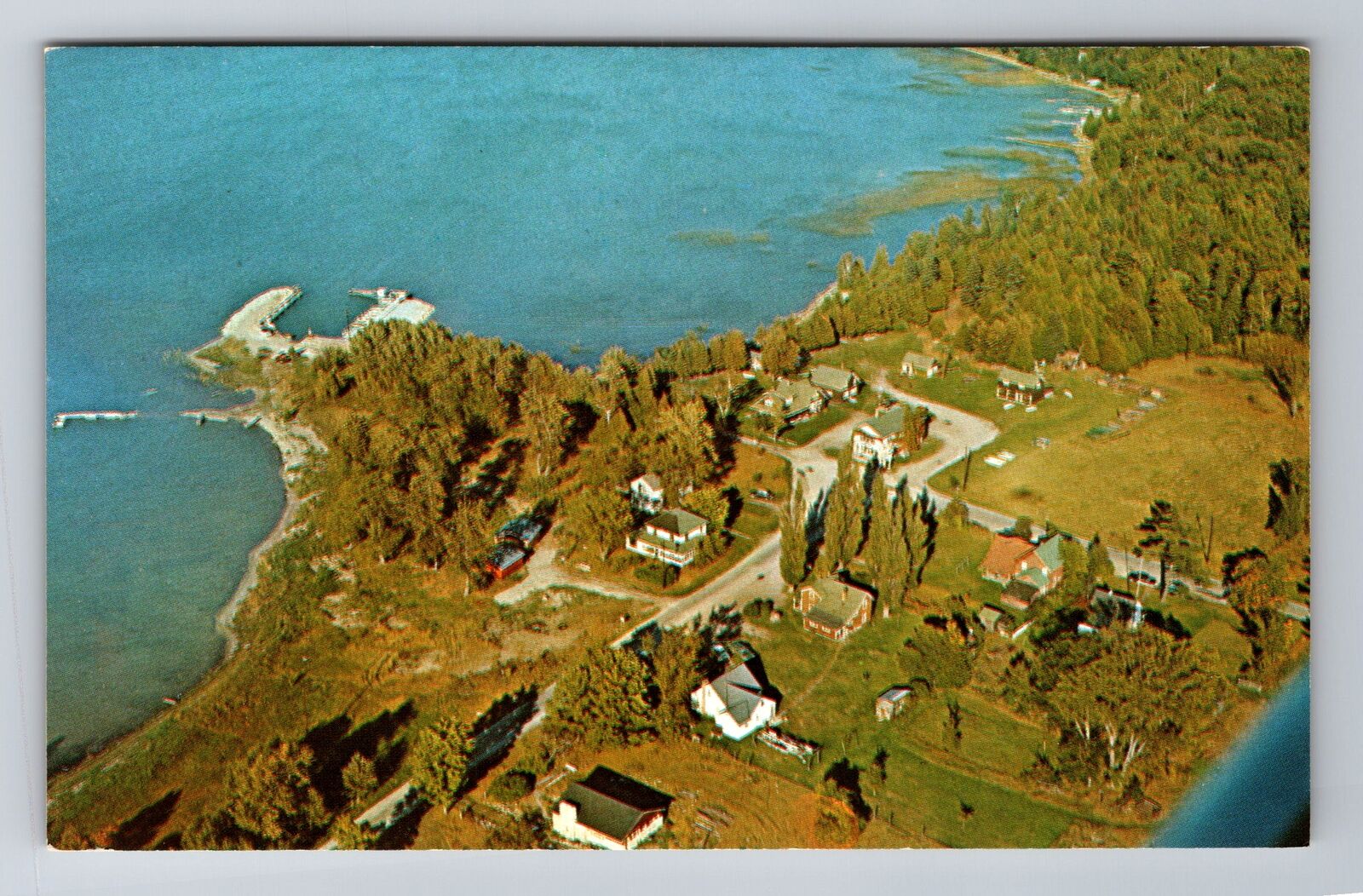 Drummond Island MI-Michigan, Resort Area, Island Settlement Vintage Postcard