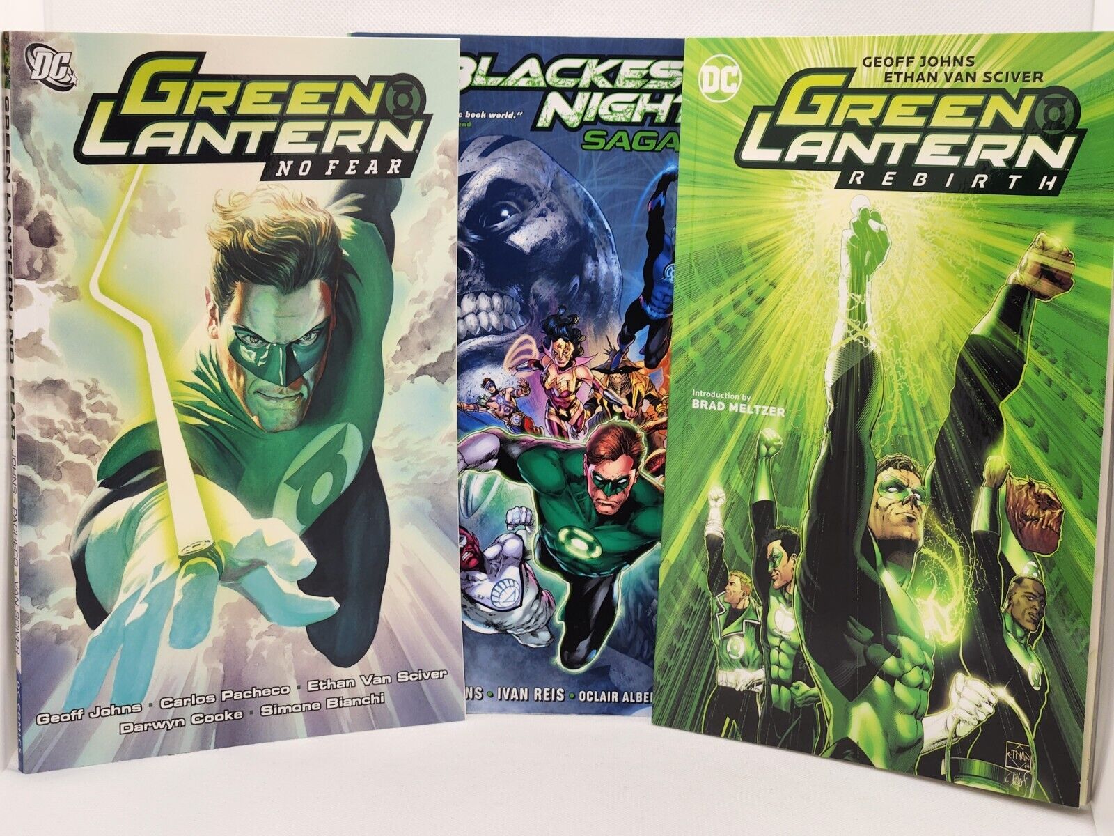 Geoff Johns - Green Lantern TPB Lot of 3: No Fear, Rebirth, Blackest Night