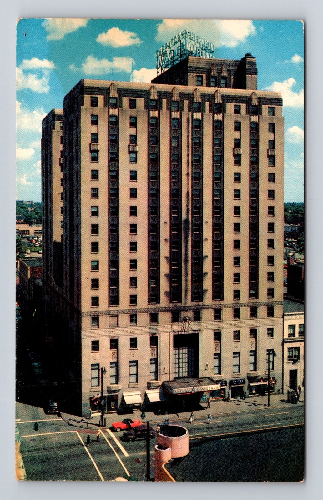 Akron OH-Ohio, Sheraton Mayflower Hotel, Advertising, Antique Vintage Postcard