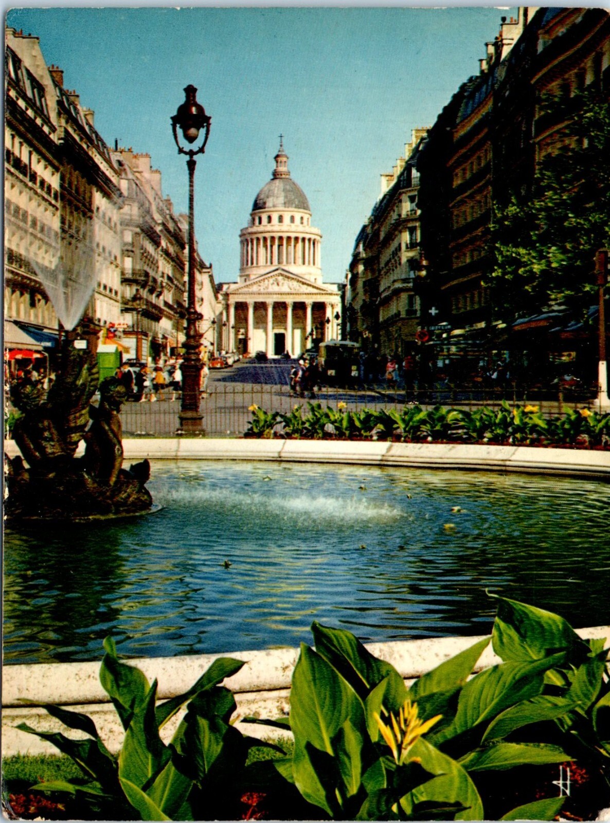 Boulevard Saint Germain, Street View of the Pantheon, Paris, France Postcard Boulevard Saint Germain, Street View of the Pantheon, Paris, France Postcard