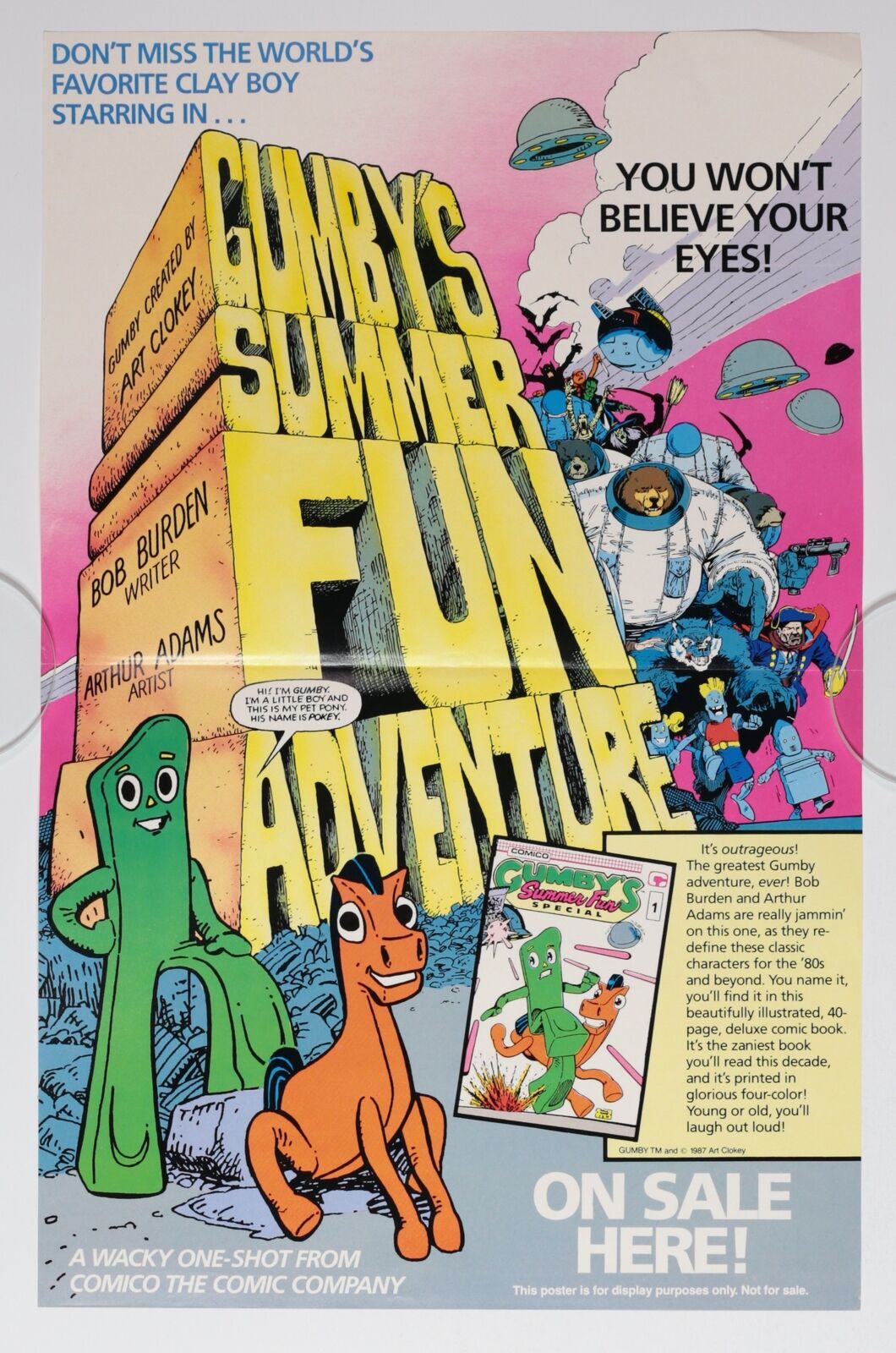 Gumby's Summer Fun Adventure Promotional Poster by Art Adams