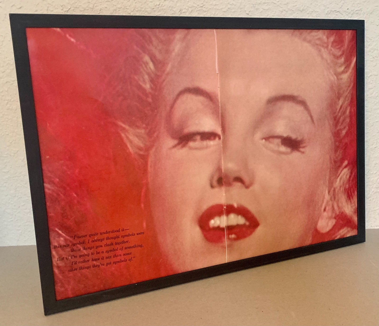 Playboy art - Marilyn Monroe portrait - 1964 tribute - FRAMED - 
