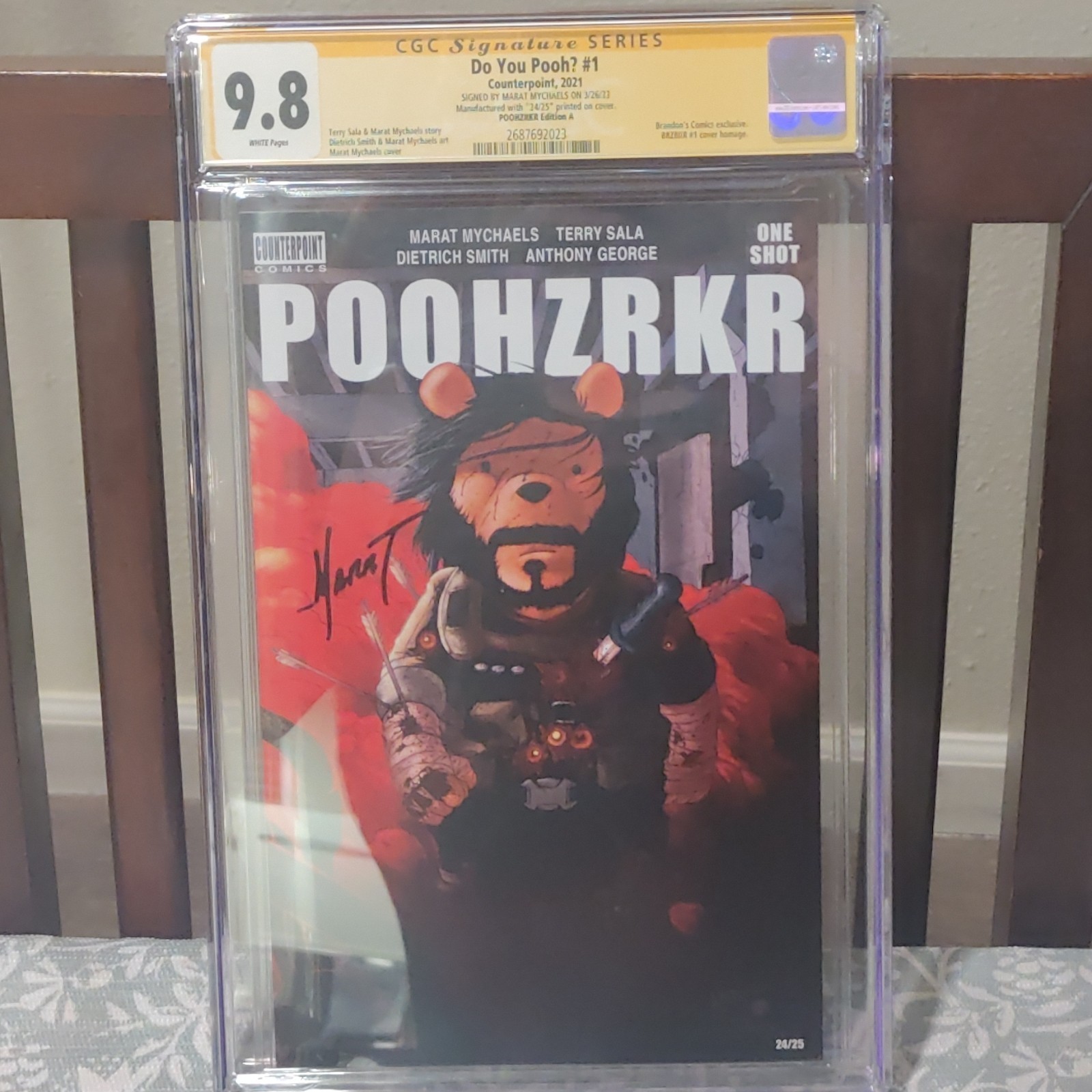 Do You Pooh Brzrkr Reeves Homage Poohzrkr 2021 Signed By Marat 9.8 SLAB