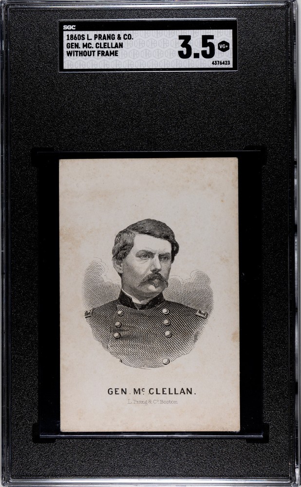 1860s L. Prang & Co Major General McClellan SGC 3.5 Union Civil War West Point 1860s L. Prang & Co Major General McClellan SGC 3.5 Union Civil War West Point