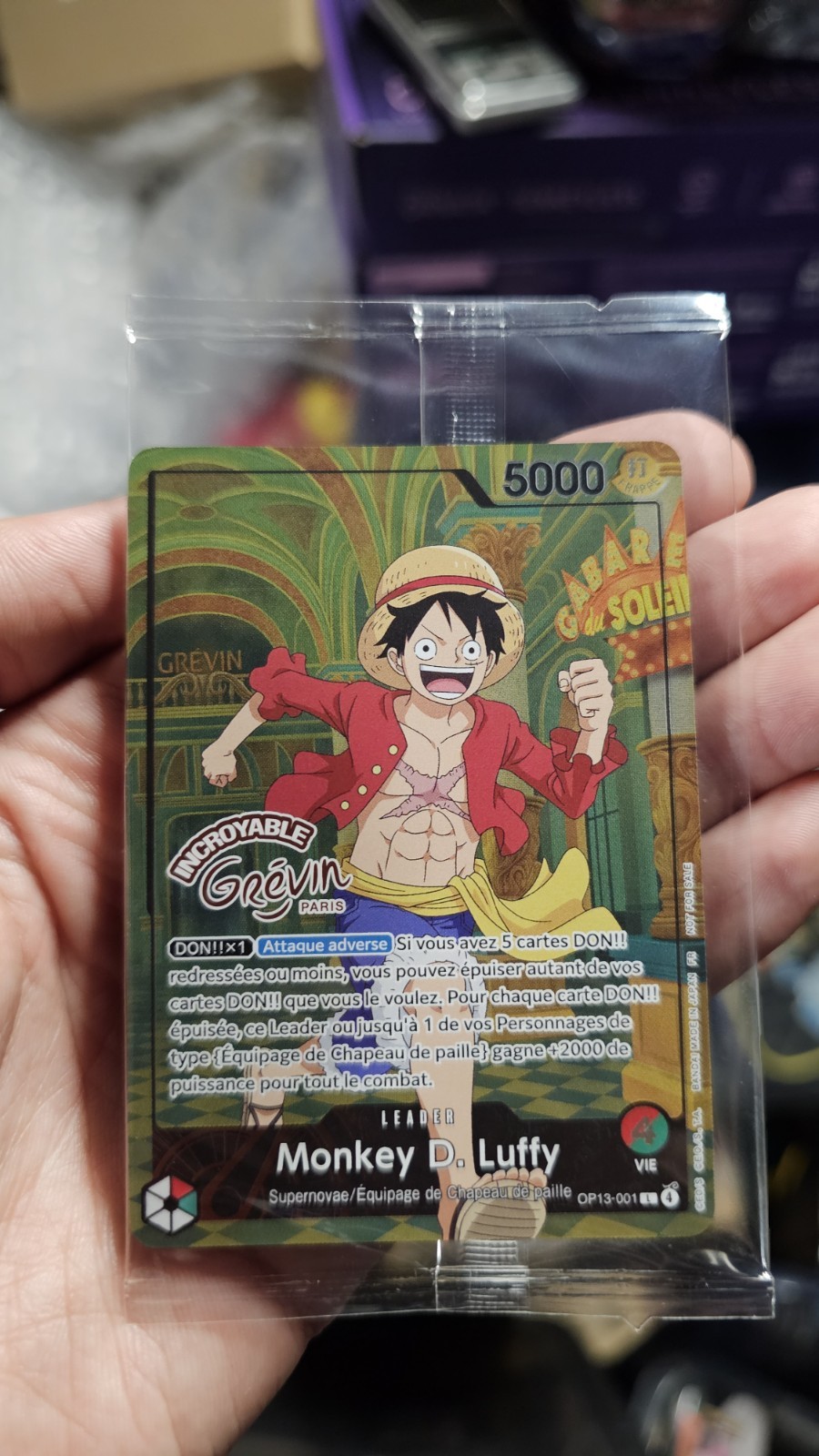 Bandai One Piece Card Game GREVIN Monkey D. Luffy OP13-001 FR Bandai One Piece Card Game GREVIN Monkey D. Luffy OP13-001 FR