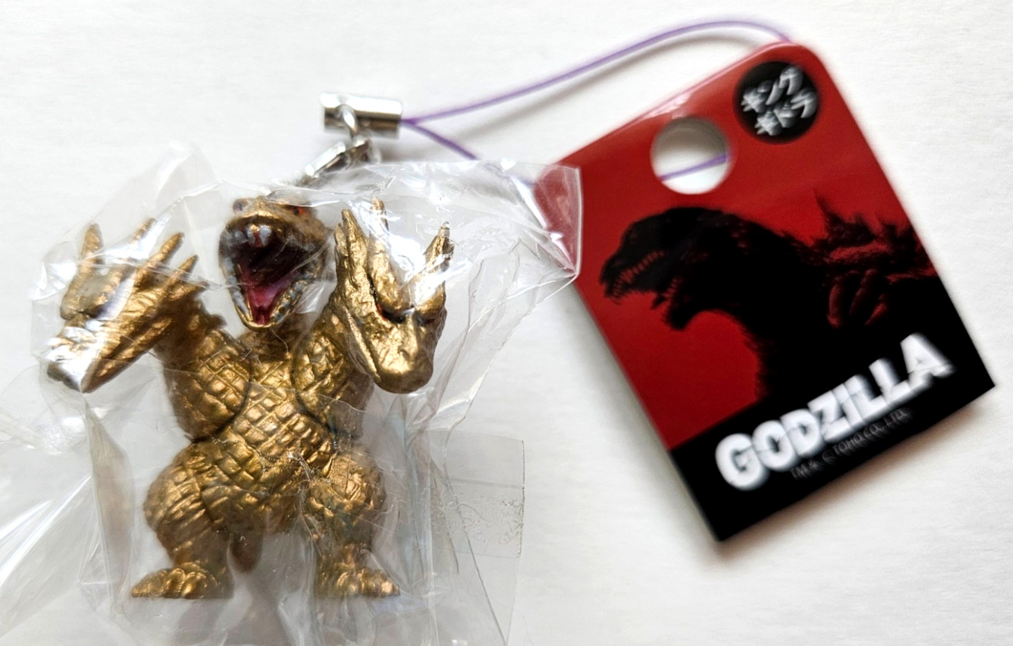 Godzilla Hotel Shinjuku Japan Exclusive King Ghidorah Keychain Charm New 2017
