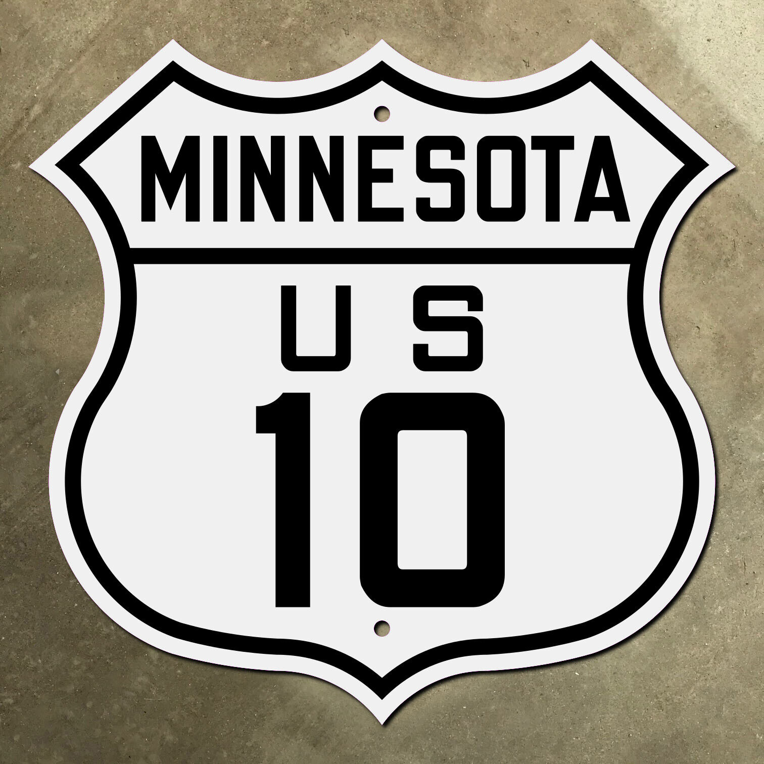 Minnesota US 10 Minneapolis St. Paul highway route marker 1926 road sign 16x16
