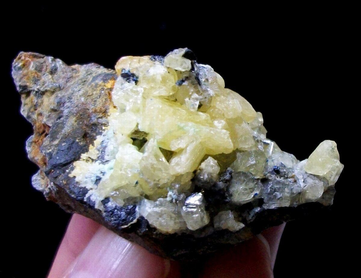 48mm White Cerussite crystal on matrix China 3449