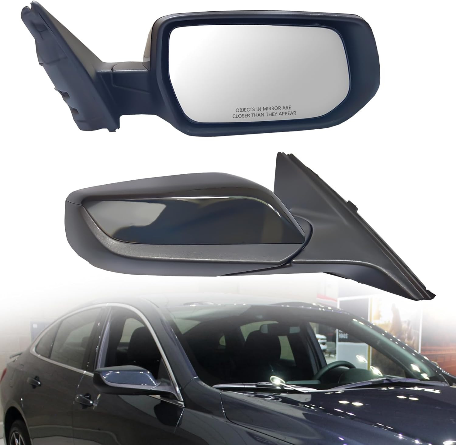 Passenger Right Side View Mirror Assembly Compatible with 2016-2022 Chevy Malibu Passenger Right Side View Mirror Assembly Compatible with 2016-2022 Chevy Malibu