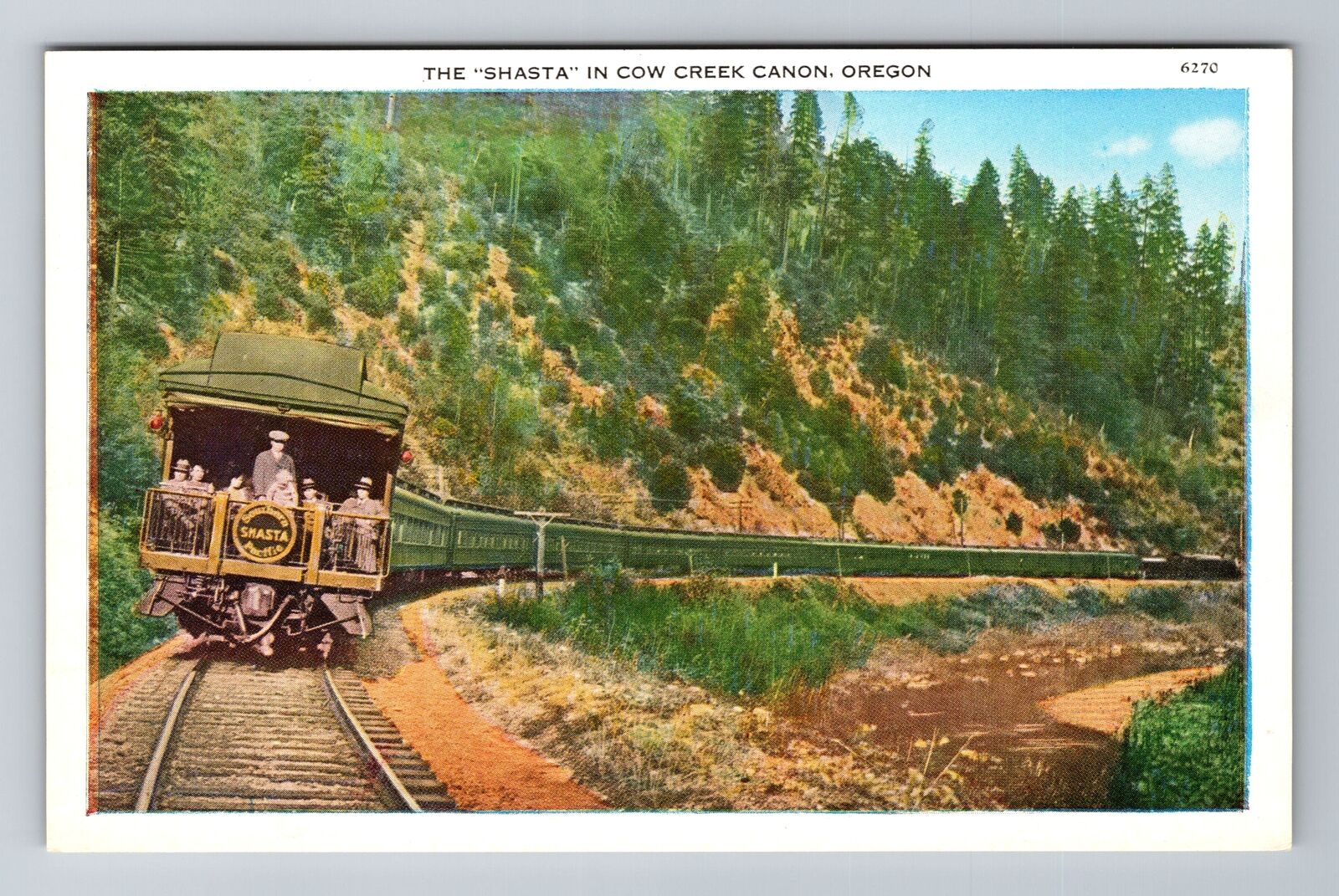 OR-Oregon, The Shasta In Cow Creek Canon, Antique, Vintage Souvenir Postcard