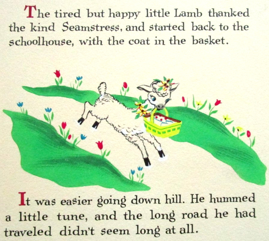 1968 MARY\'S LITTLE LAMB DOLLIE TINGLE ORIGINAL drawing art BOOK PAINTING basket 1968 MARY\'S LITTLE LAMB DOLLIE TINGLE ORIGINAL drawing art BOOK PAINTING basket
