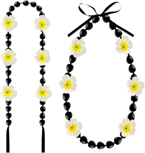 Hawaiian Graduation Kukui Nut Lei 2026 Graduation Necklace Artificial Plumeria F