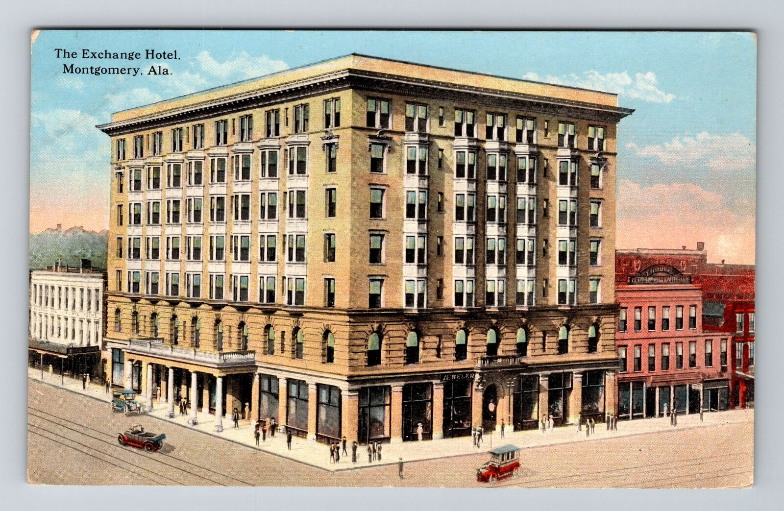 Montgomery AL-Alabama, Exchange Hotel, Advertising, Antique Vintage Postcard