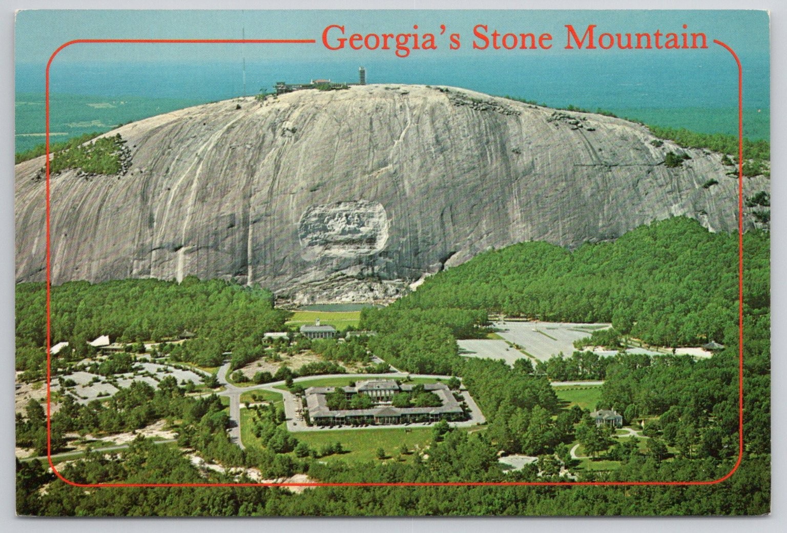 Vintage Postcard Georgia's Stone Mountain Confederate Carving APS Photo