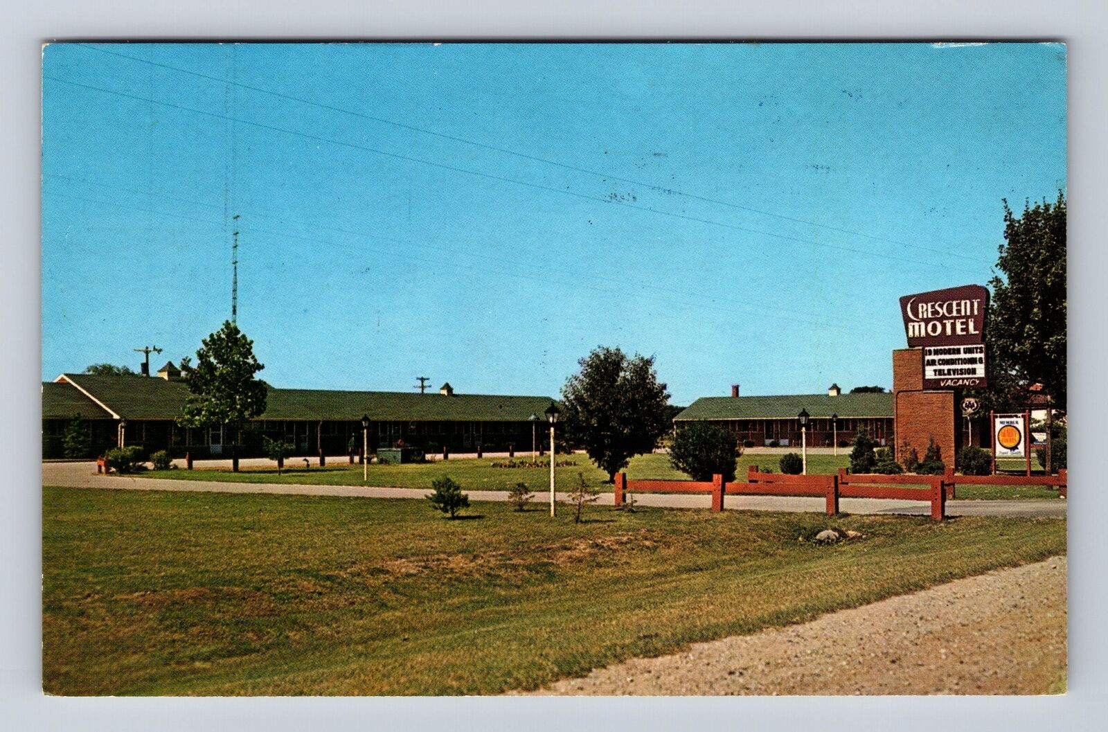 Jackson MI-Michigan, Crescent Motel, Advertising, Antique Vintage Postcard