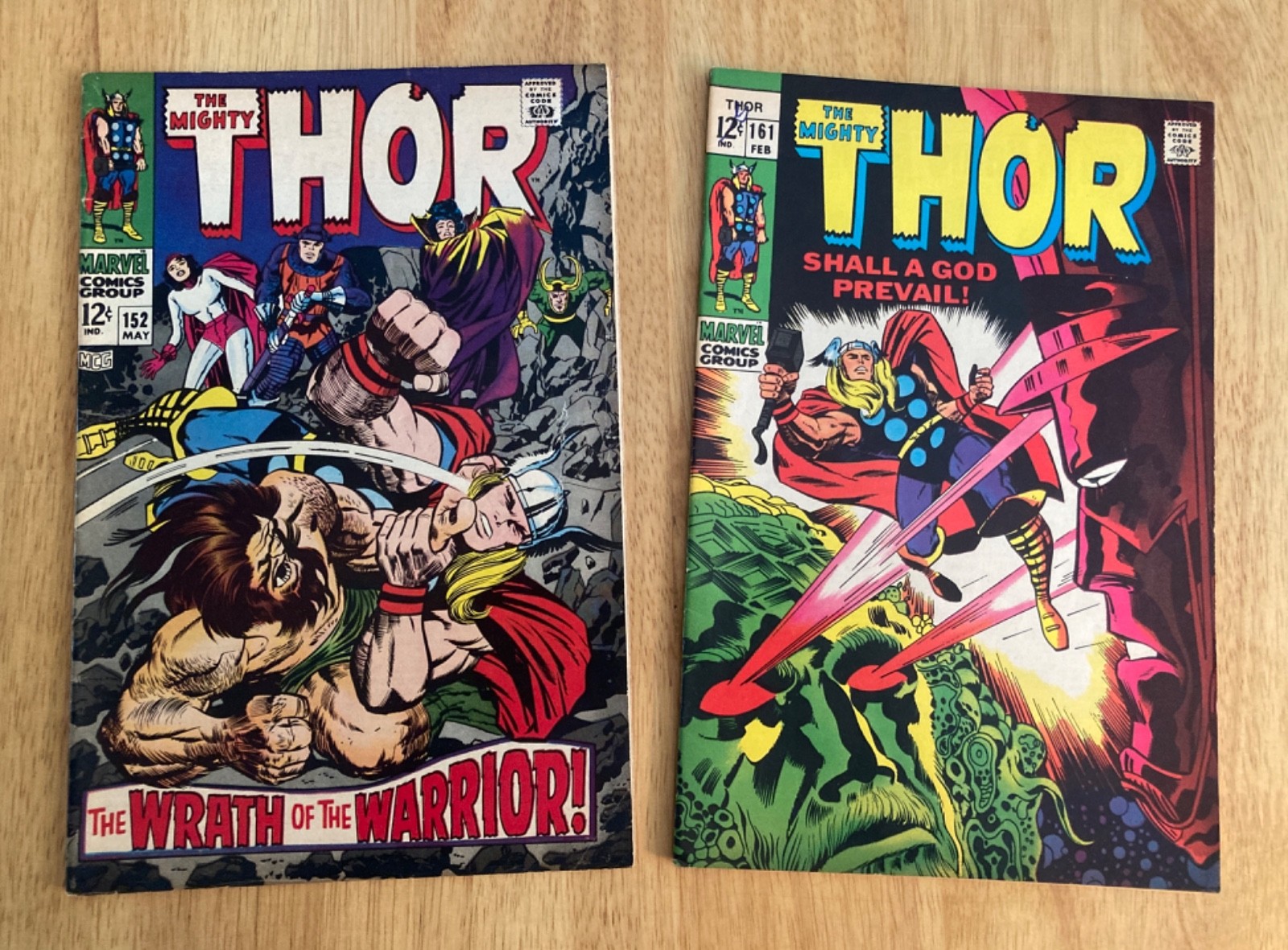 Lot of *2* 1960s MIGHTY THOR #152 (FN++ to FN/VF), 161/Key (VF, Read...)