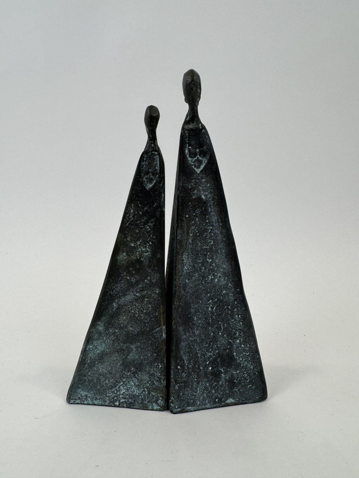 Two Bronze Sculptures “Women”, by South  African artist Sydney Kumalo