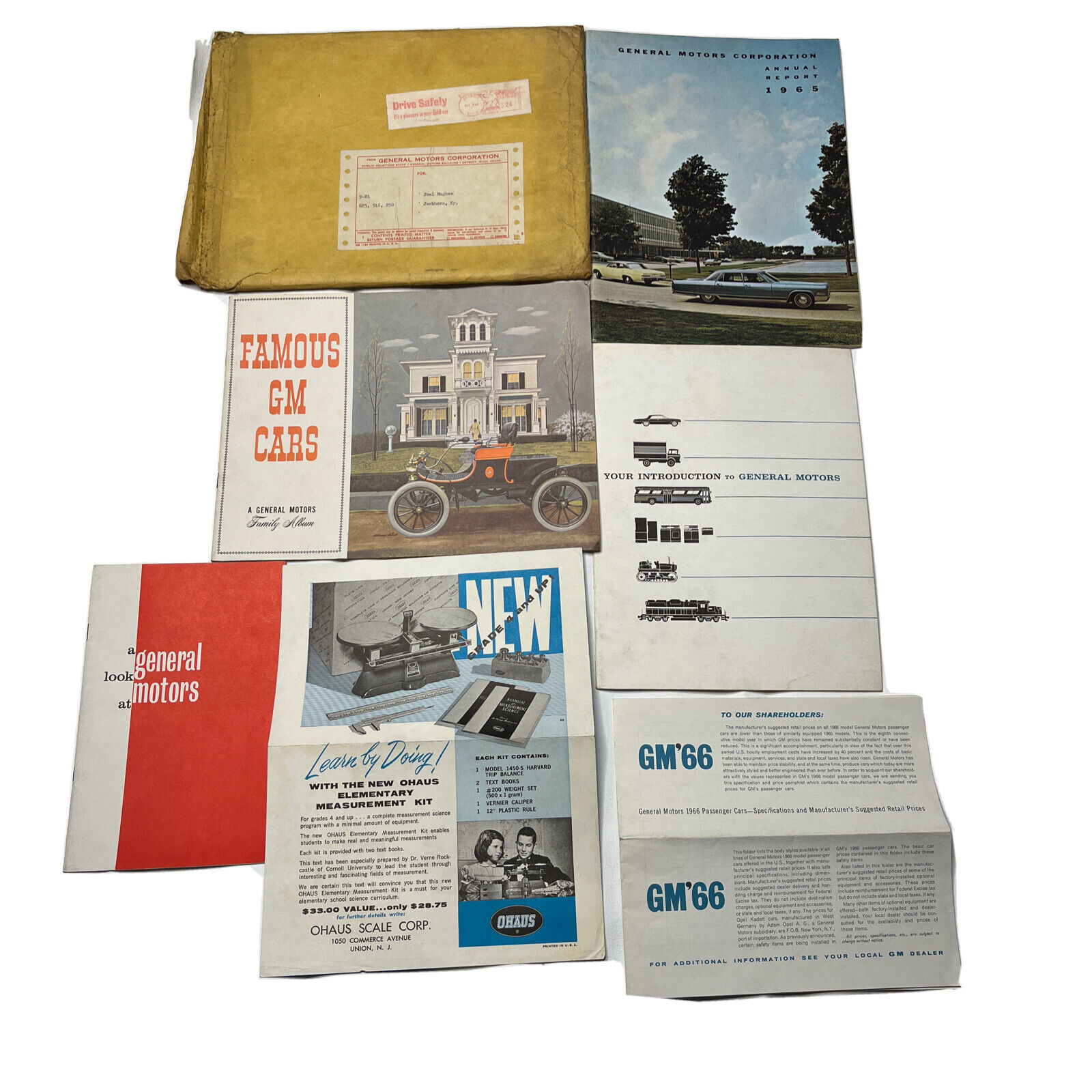 1965 - 1966 GM General Motors Brochure Advertisement Lot 7 Pieces Original Rare