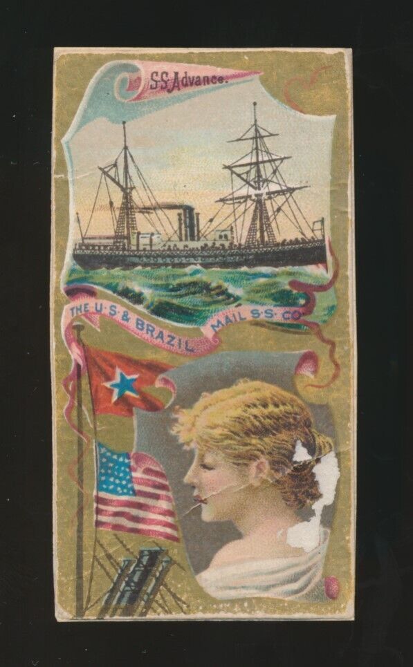 1887 N83 Duke's Cigarettes OCEAN & RIVER STEAMERS -The U.S. & Brazil Mail Co.
