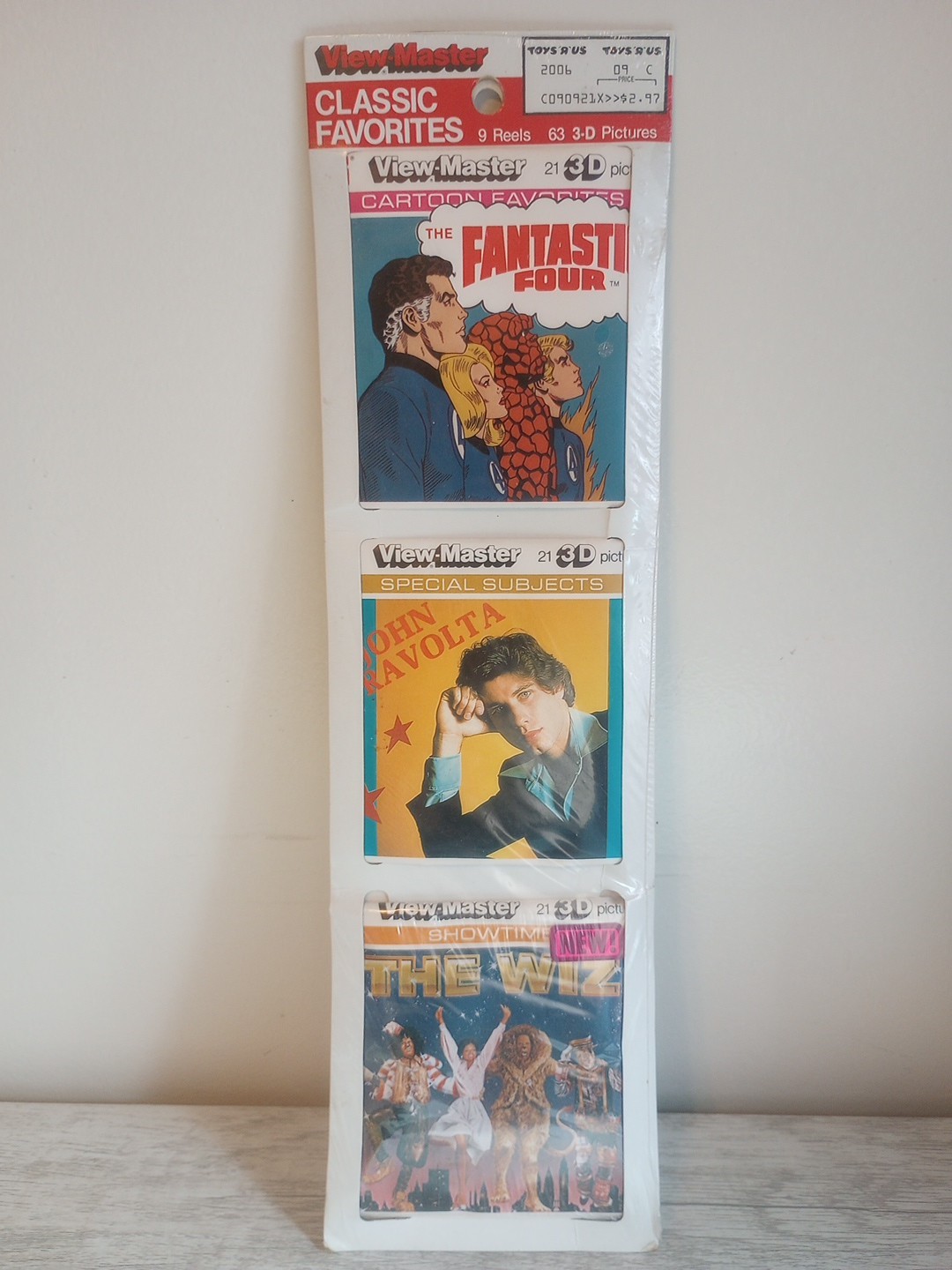 9 New Sealed Vintage VIEW-MASTER Reels John Travolta, Wiz, Fantastic 4 Toys'R'Us