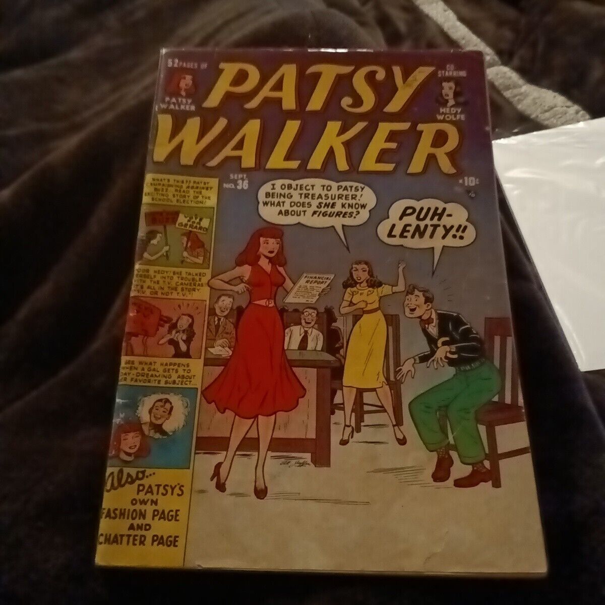 Patsy Walker #36 atlas comics 1951 golden age paper dolls good girl art book gga