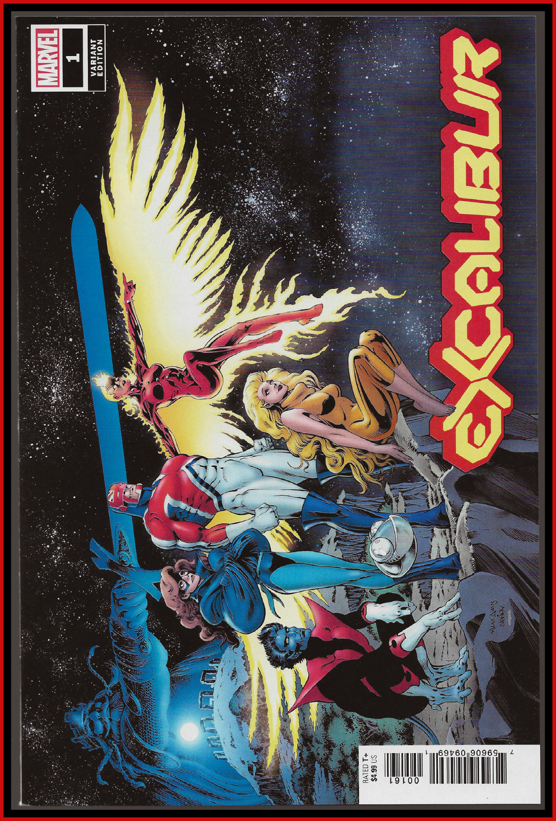 EXCALIBUR #1-E (2019) ALAN DAVIS HIDDEN GEM 1:100 VARIANT CLASSIC TEAM MARVEL NM