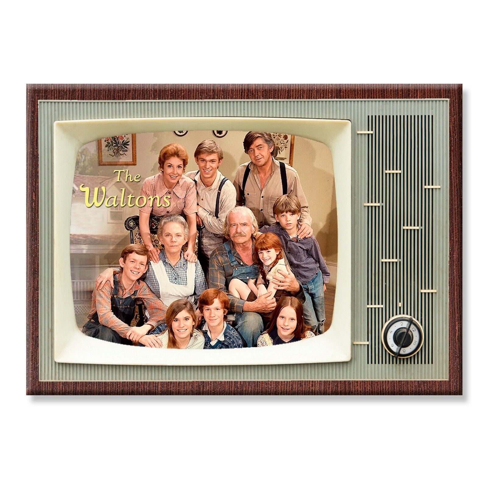 THE WALTONS Classic TV 3.5 inches x 2.5 inches Steel Cased FRIDGE MAGNET
