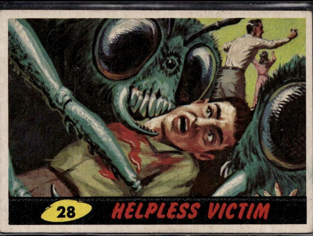 1962 Topps Mars Attacks #28 Helpless Victim