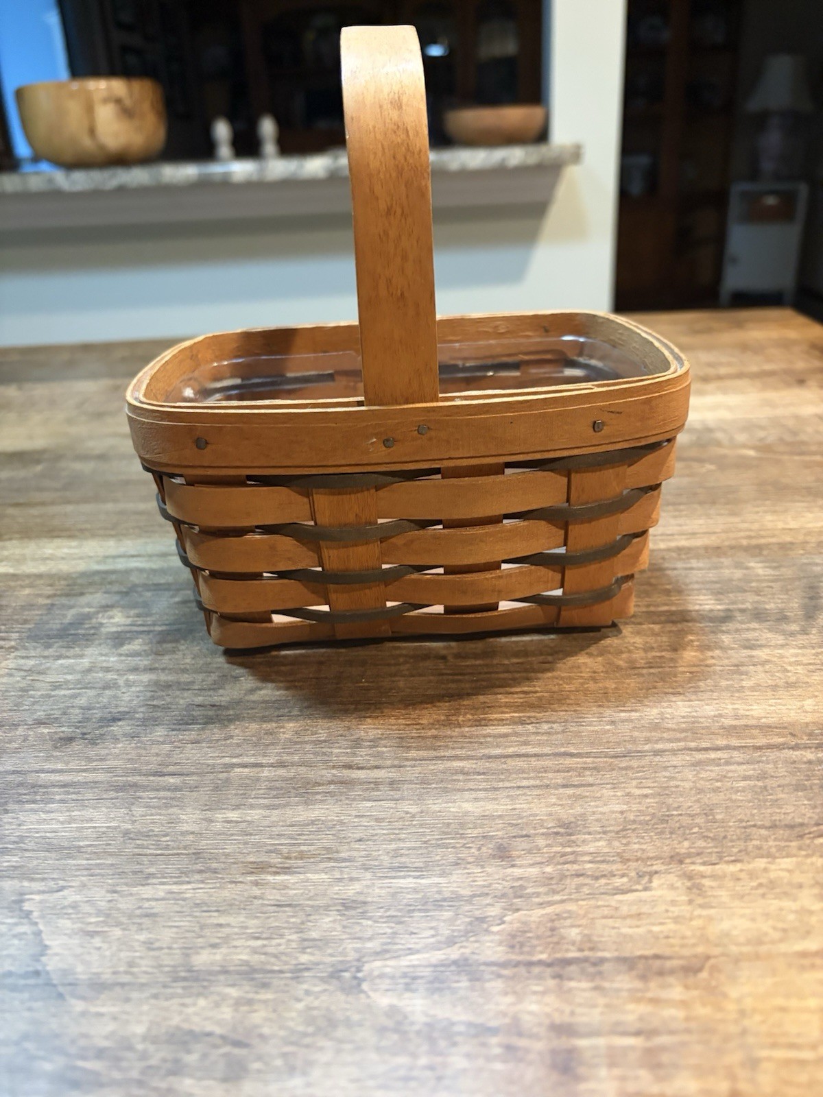 Longaberger Small Chore Basket With Protector Heartland Blue