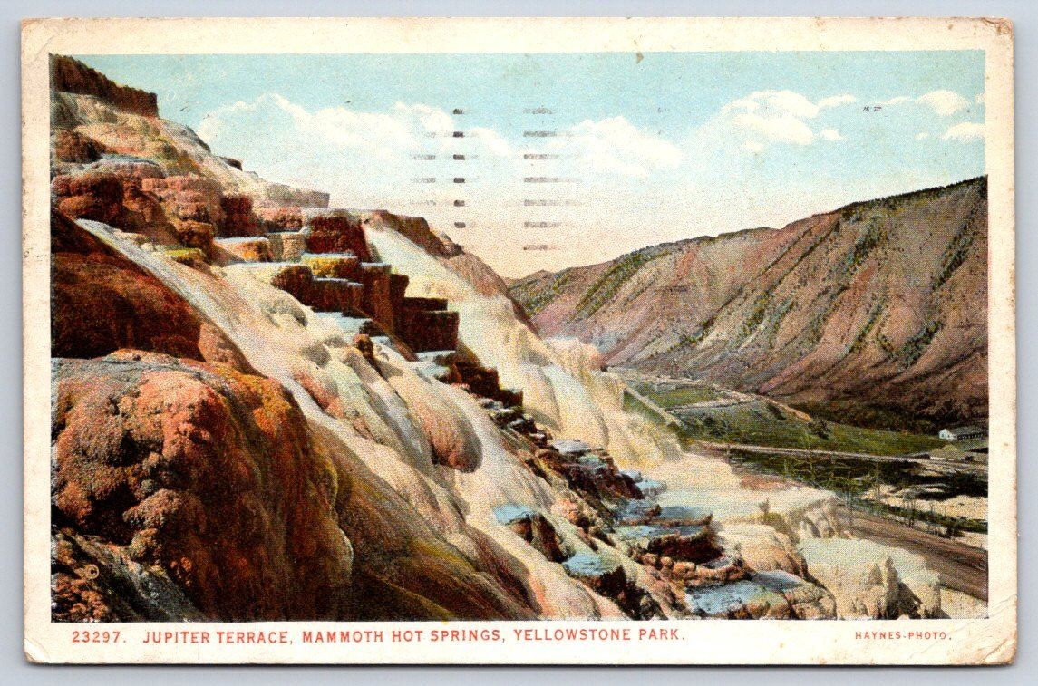 Yellowstone Park Wyoming Jupiter Terrace 1924 Haynes Yellowstone Park Wyoming Jupiter Terrace 1924 Haynes