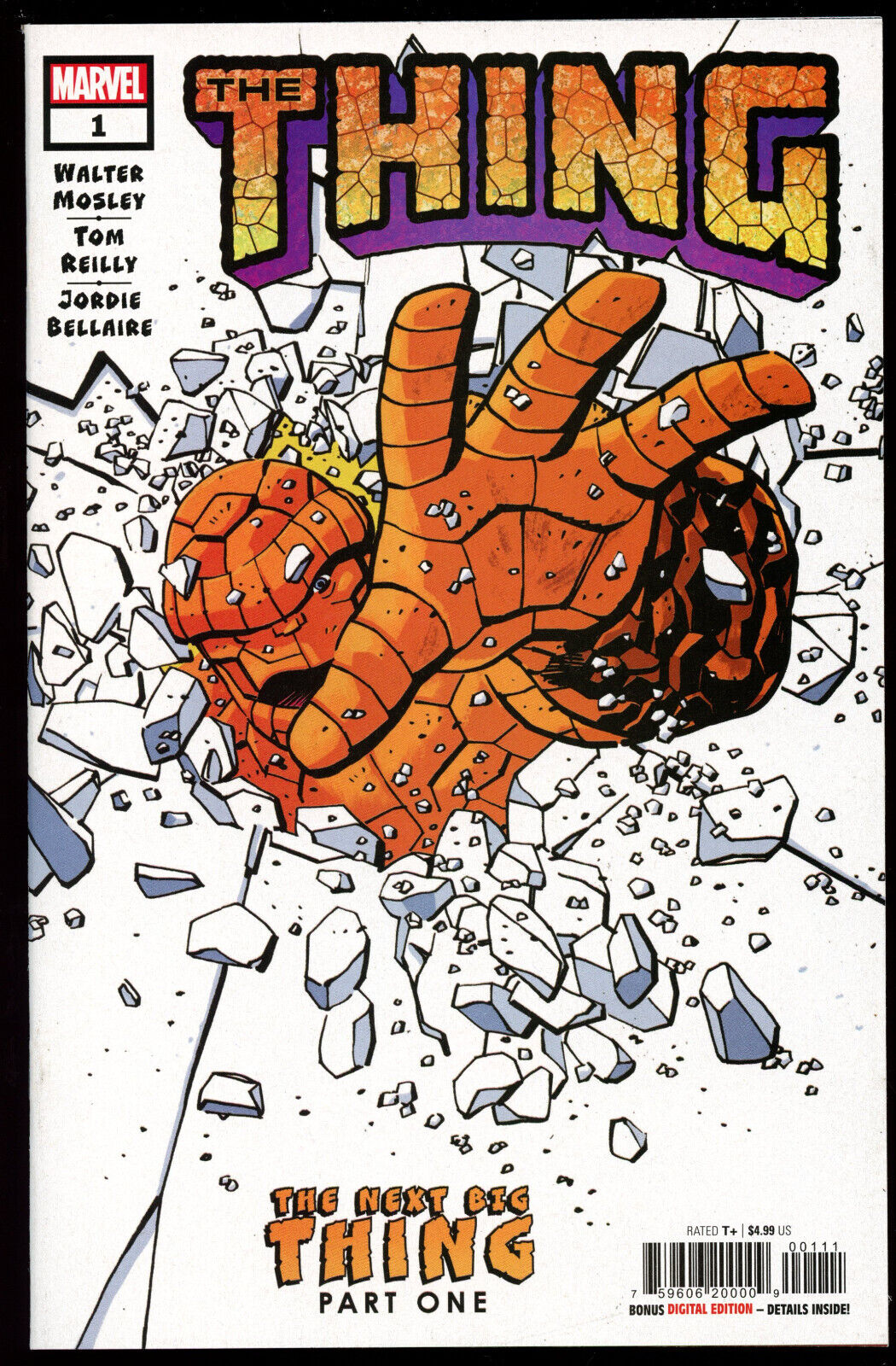 THE THING #1 (2021) TOM REILLY REGULAR MAIN COVER MARVEL COMICS