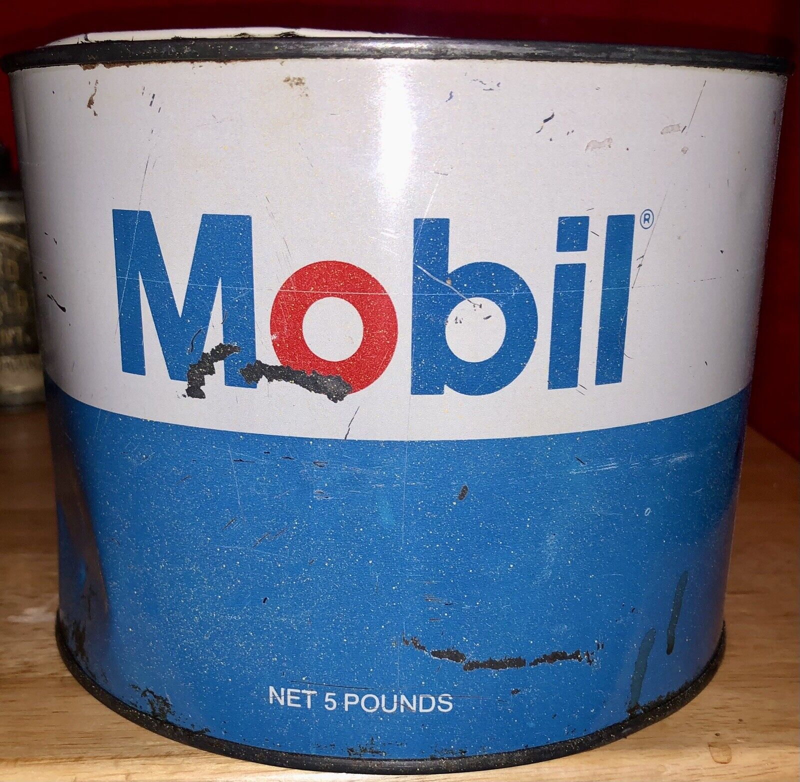 Vintage Mobilgrease 5 Pound Can Mobil Oil Company